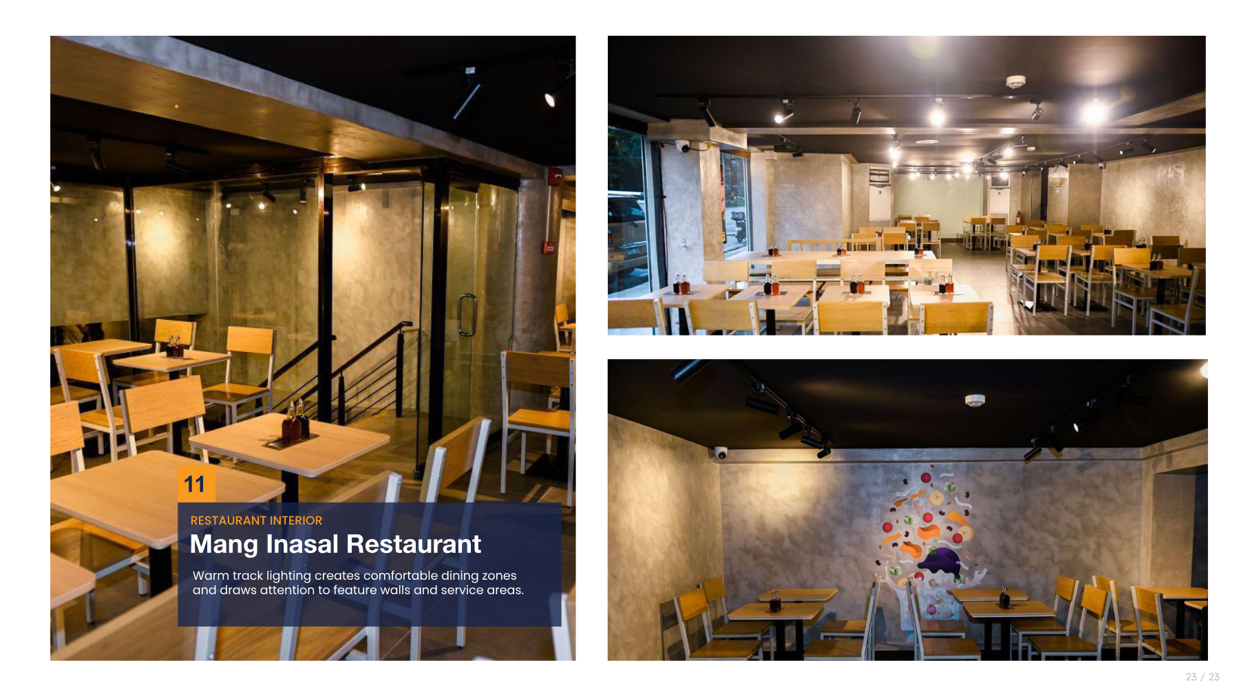 Mang Inasal restaurant interior track lighting